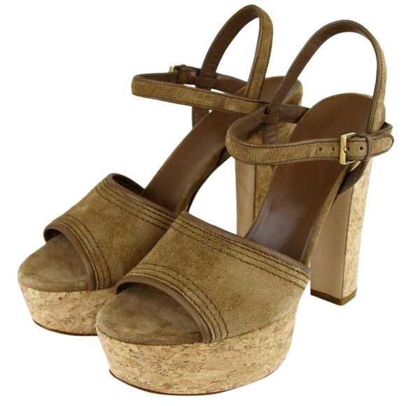 Gucci platform suede cork sandal - Picture 4 of 5